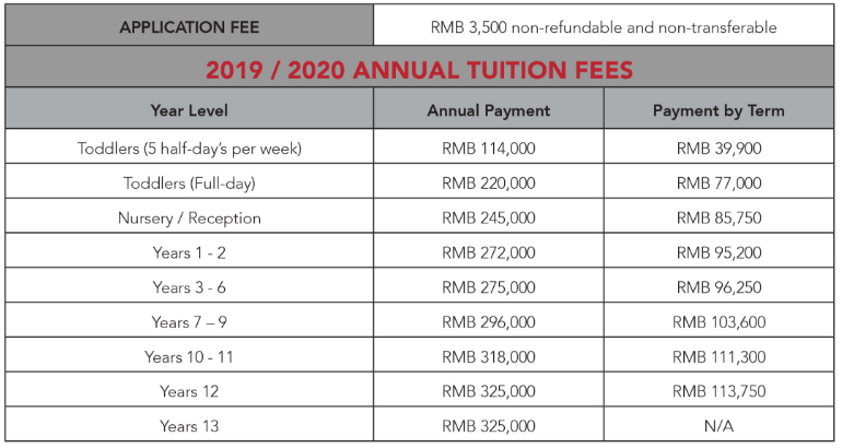 上海德威国际学校浦西校区费用参考