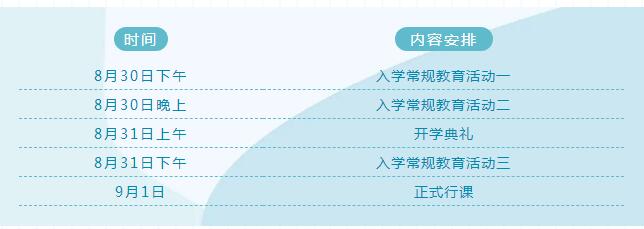 成都美视学校中学部2020年秋季开学报到须知