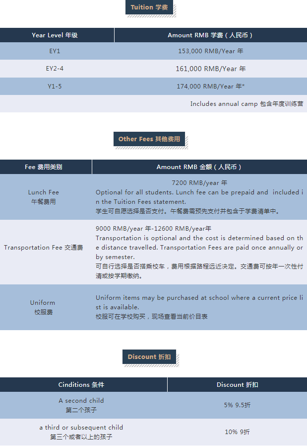 广州天河爱莎外籍人员子女学校费用信息