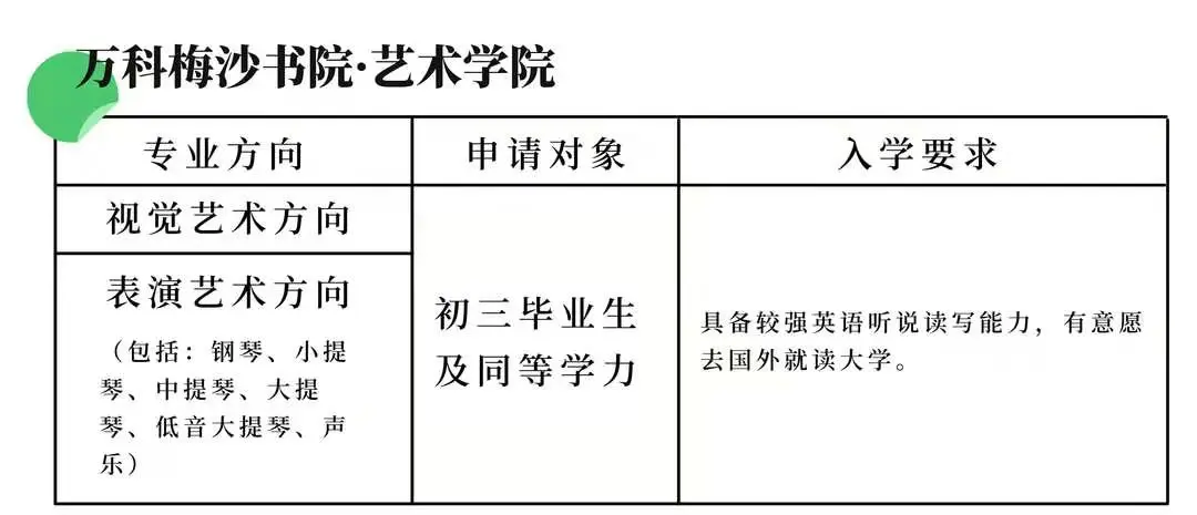 万科梅沙艺术课程方向