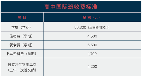 武汉海淀外国语实验学校高中国际班收费